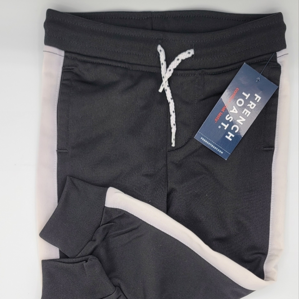 French Toast- (NWT) 3T Black & White Jogging Pants With Drawstring & Pockets